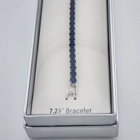 Brand New Gold Plated Blue Gemstone Bracelet - Picture 3 of 9